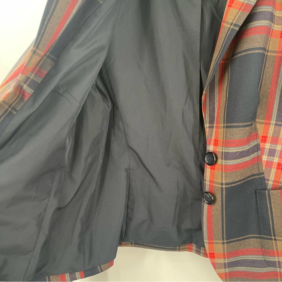 OUTBACK RED Blazer Jacket Plaid Prep Academia Business Casual Office Work Large - Picture 6 of 12
